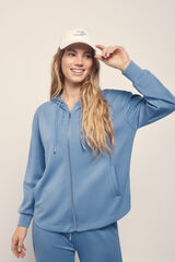 Dash and Stars Chaqueta modal tacto suave azul azul