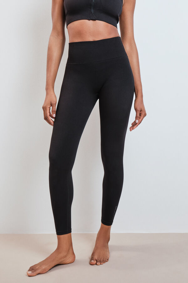 Dash and Stars Leggings Push Up negros SEAMLESS FIT negro