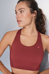 Dash and Stars Sujetador deportivo 4D Stretch granate burdeos