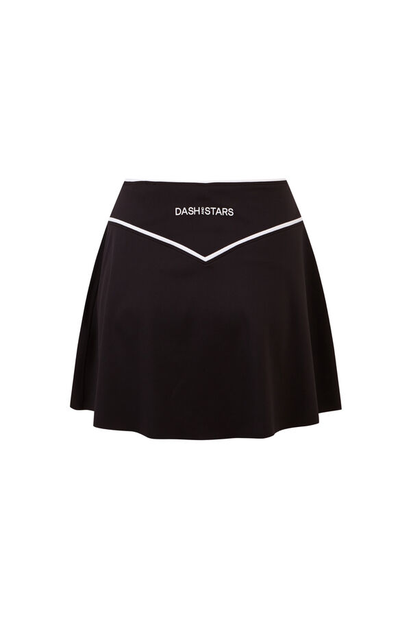 Dash and Stars Falda malla interior negro negro
