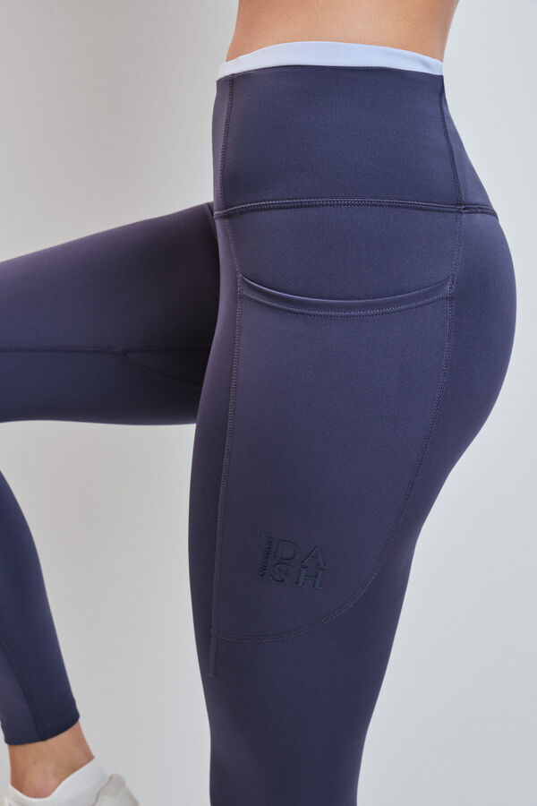 Dash and Stars Leggings gris oscuro 4D STRETCH azul