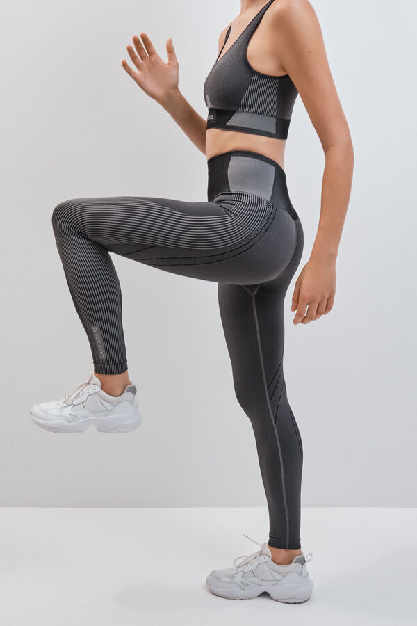 Dash and Stars Leggings largo SEAMLESS COMFORT gris gris