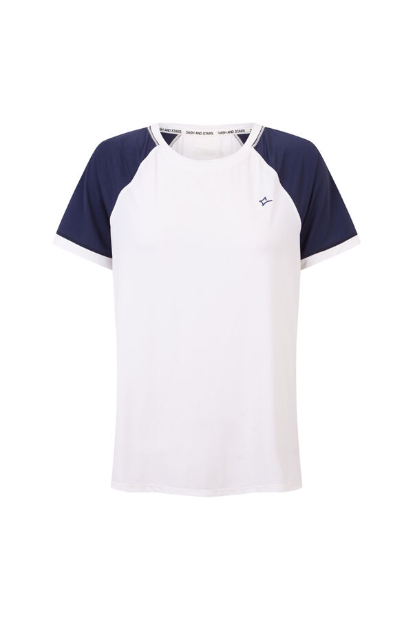 Dash and Stars Camiseta transpirable manga corta blanca beige