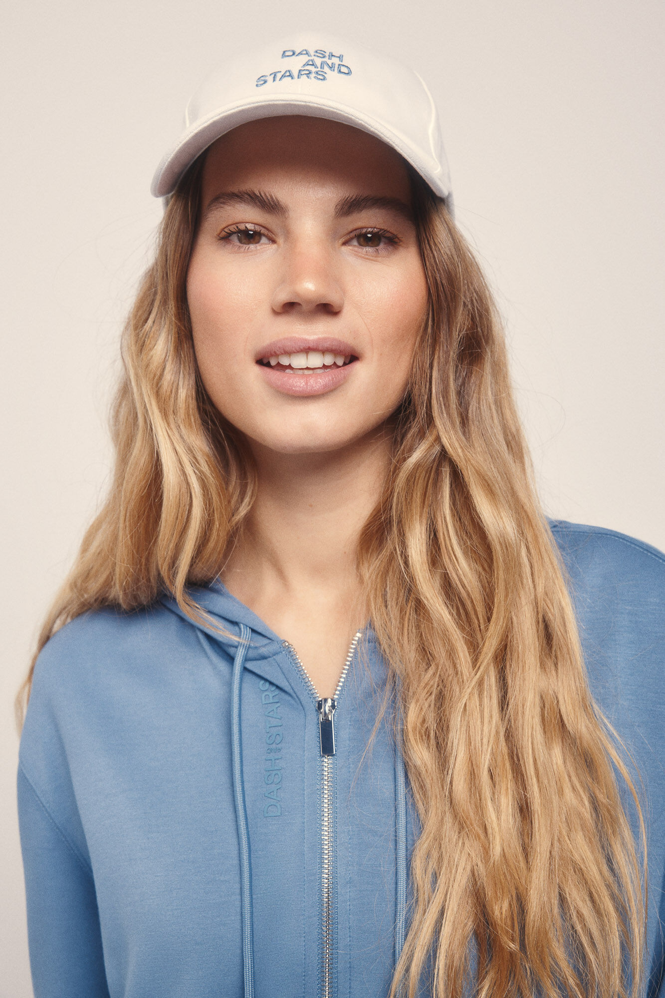 Dash and Stars Chaqueta modal tacto suave azul