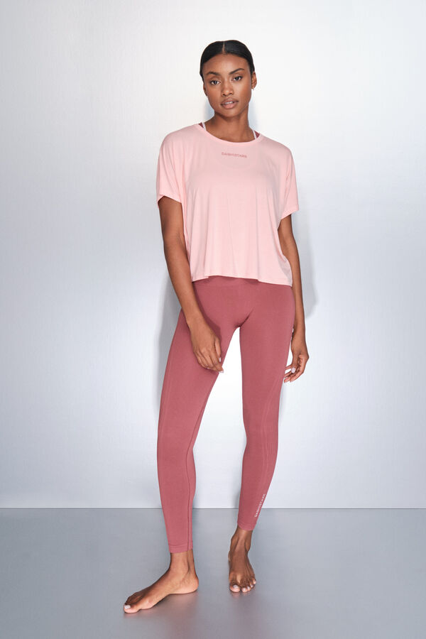 Dash and Stars Camiseta manga corta boxy naranja rojo