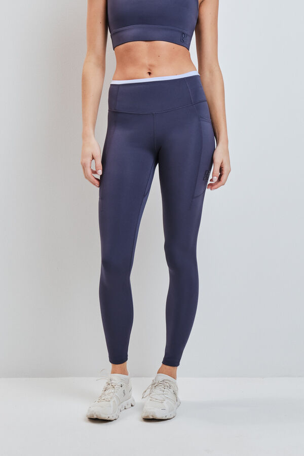 Dash and Stars Leggings gris oscuro 4D STRETCH azul