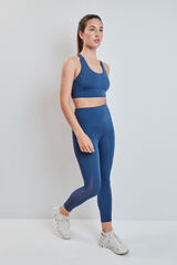 Dash and Stars Leggings 4D STRETCH crop azul azul