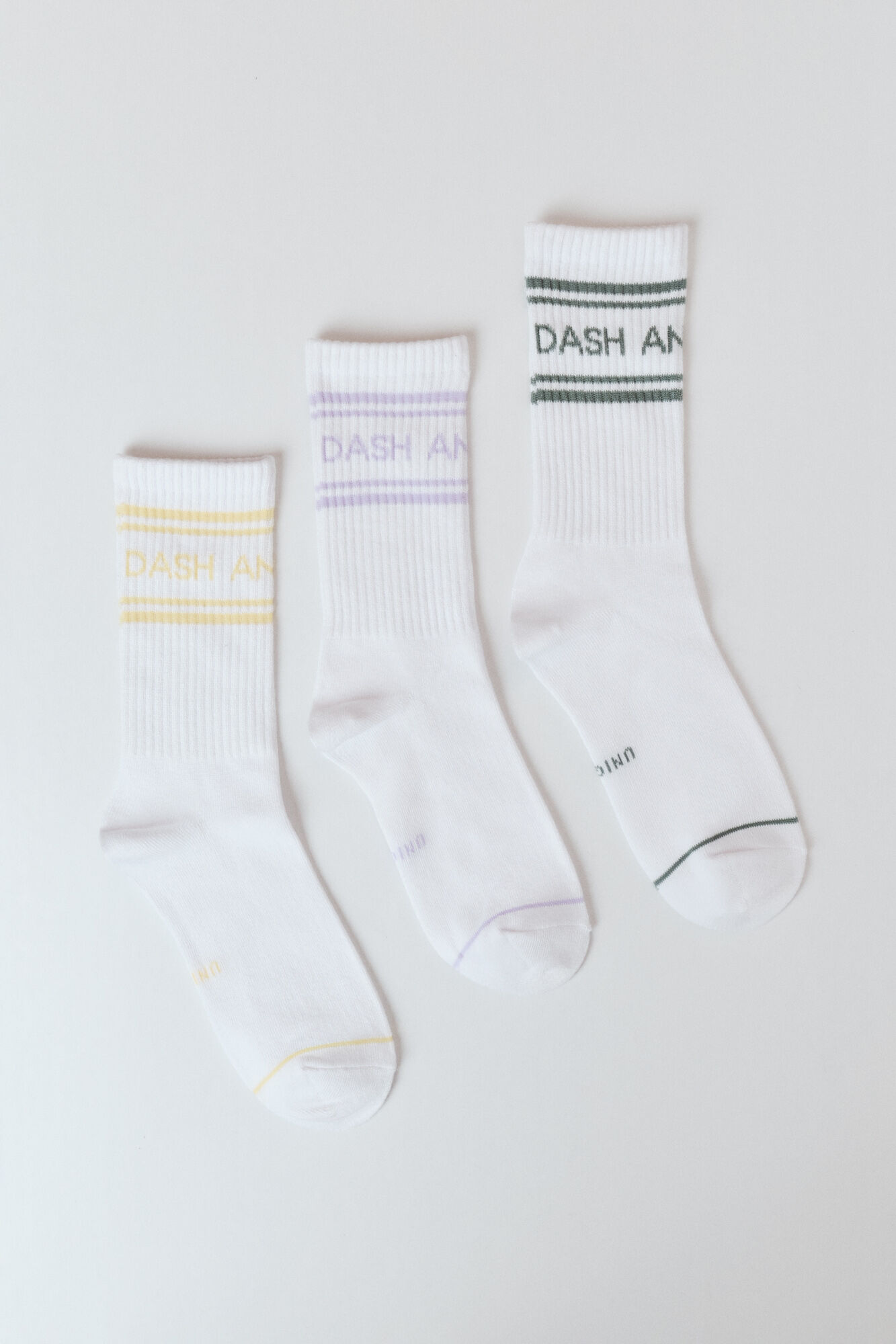 Dash and Stars Pack 3 calcetines largos algod&oacute;n logo