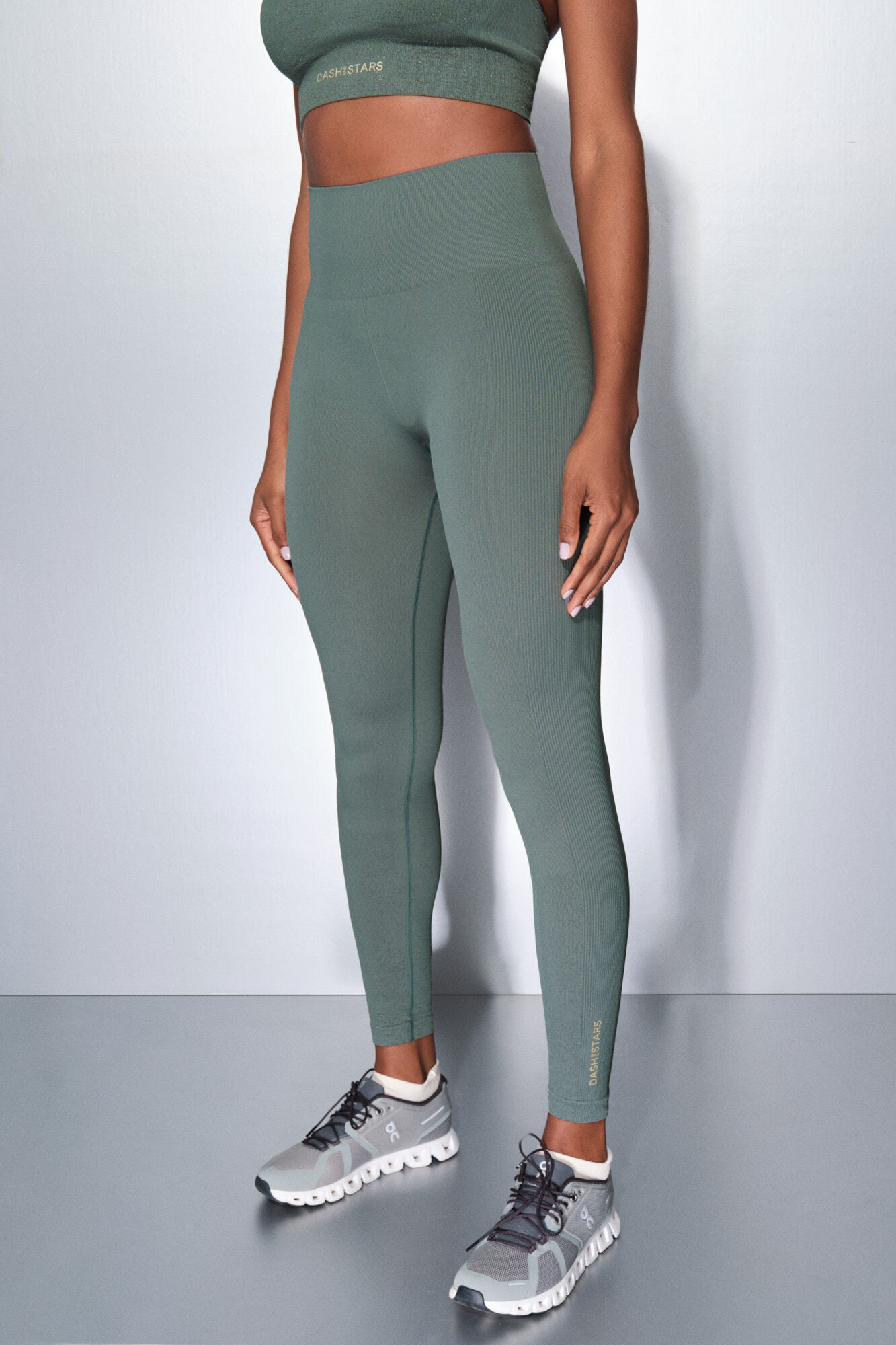 Dash and Stars Leggings SEAMLESS COMFORT verde  