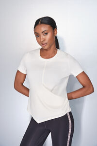 Dash and Stars Camiseta manga corta blanco drapeado 