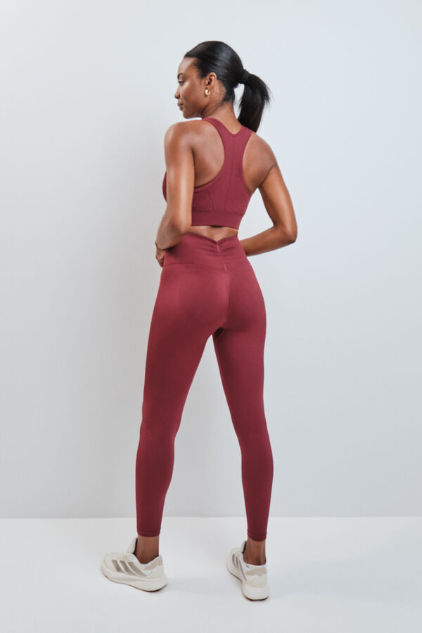 Dash and Stars Leggings largo rojo SEAMLESS FIT rojo