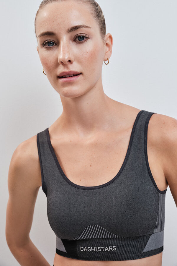 Dash and Stars Sujetador deportivo SEAMLESS COMFORT gris gris