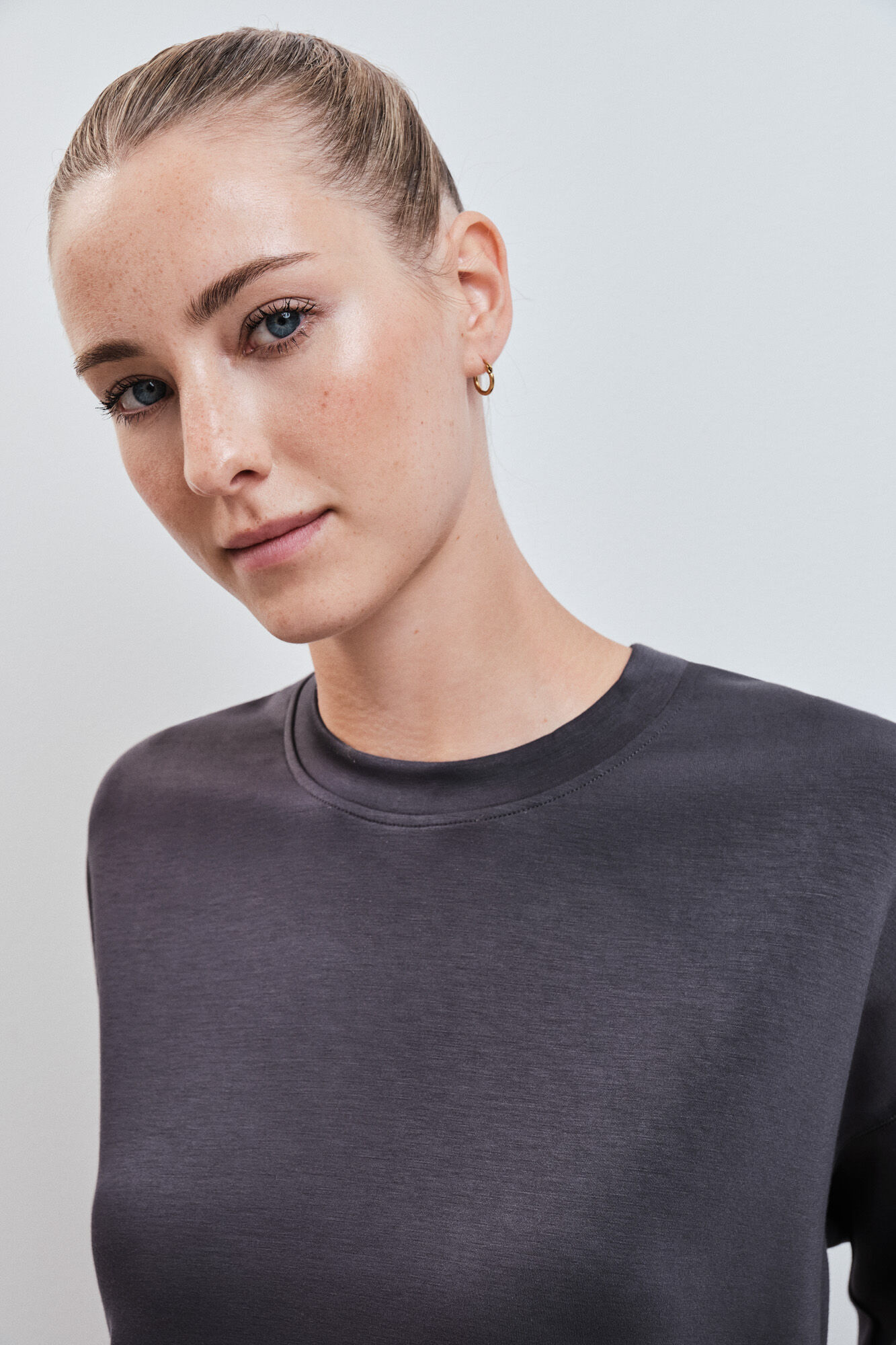 Dash and Stars Sudadera college modal gris