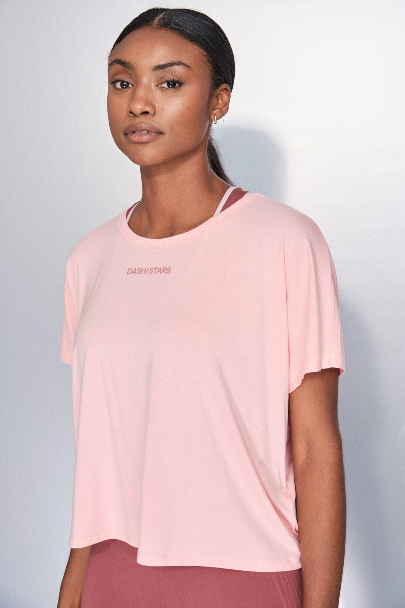 Dash and Stars Camiseta manga corta boxy naranja