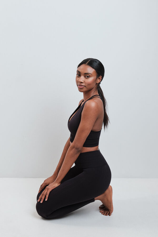 Dash and Stars Leggings largo SEAMLESS COMFORT negro negro