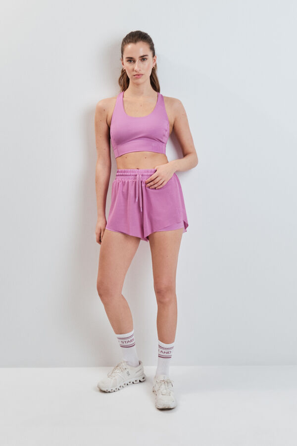 Dash and Stars Short ultra ligero malla rosa rosa