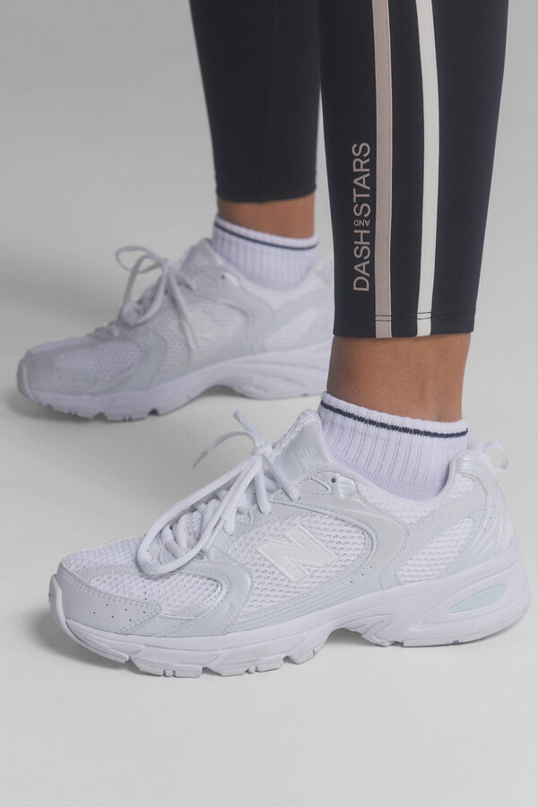 Dash and Stars Leggings 4D STRETCH estampado b&w negro