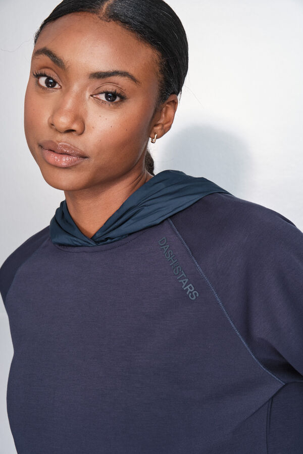 Dash and Stars Sudadera tacto suave azul oscuro azul