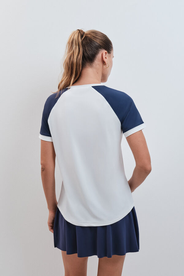Dash and Stars Camiseta transpirable manga corta blanca beige