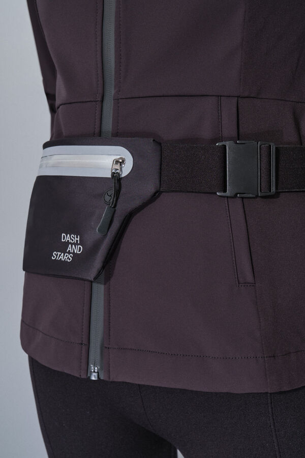 Dash and Stars Ri&ntilde;onera negra extra plana negro