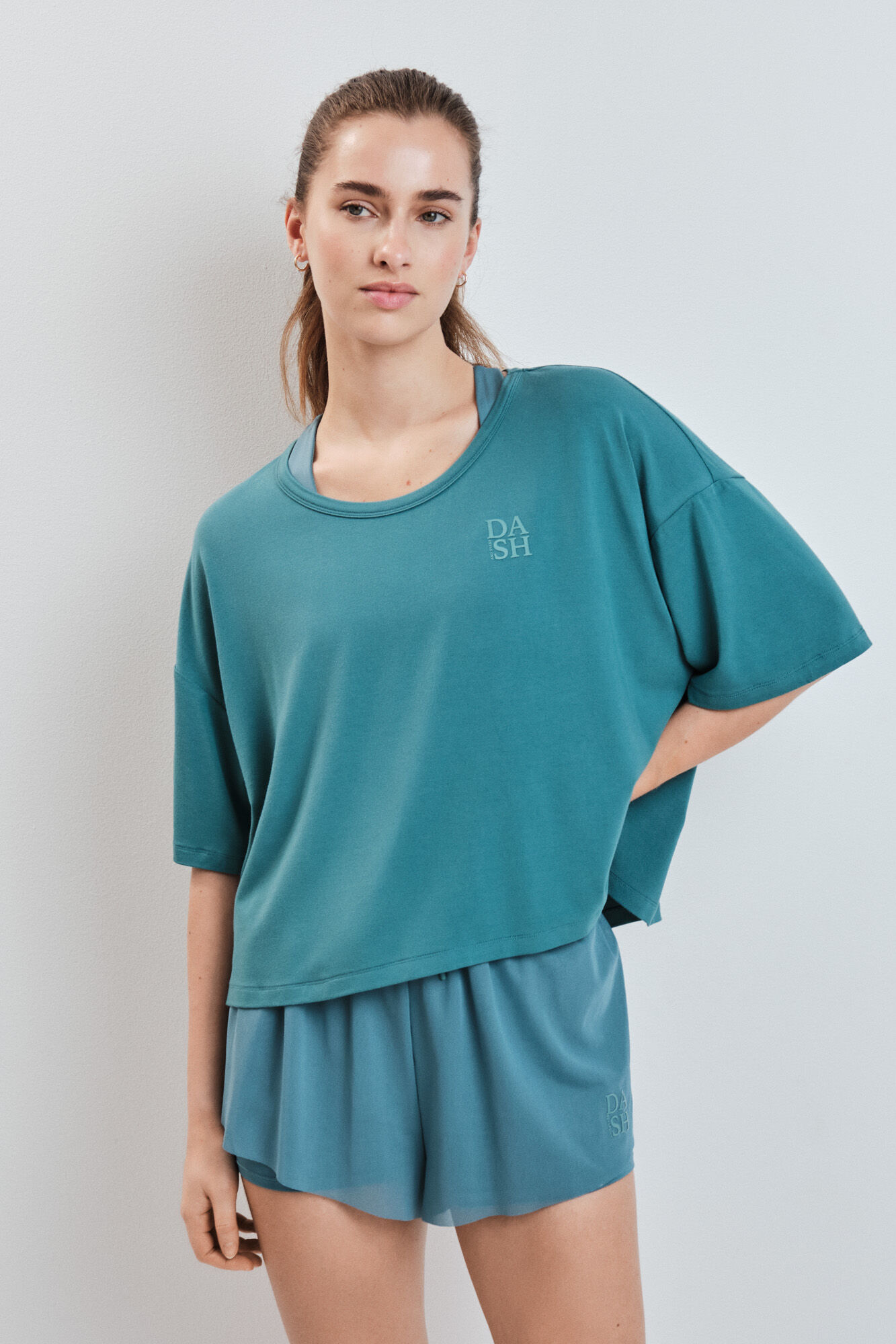 Dash and Stars Camiseta manga corta extra suave verde