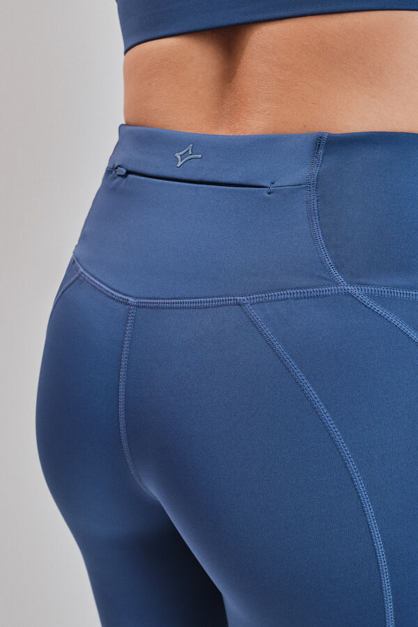 Dash and Stars Leggings 4D STRETCH crop azul azul