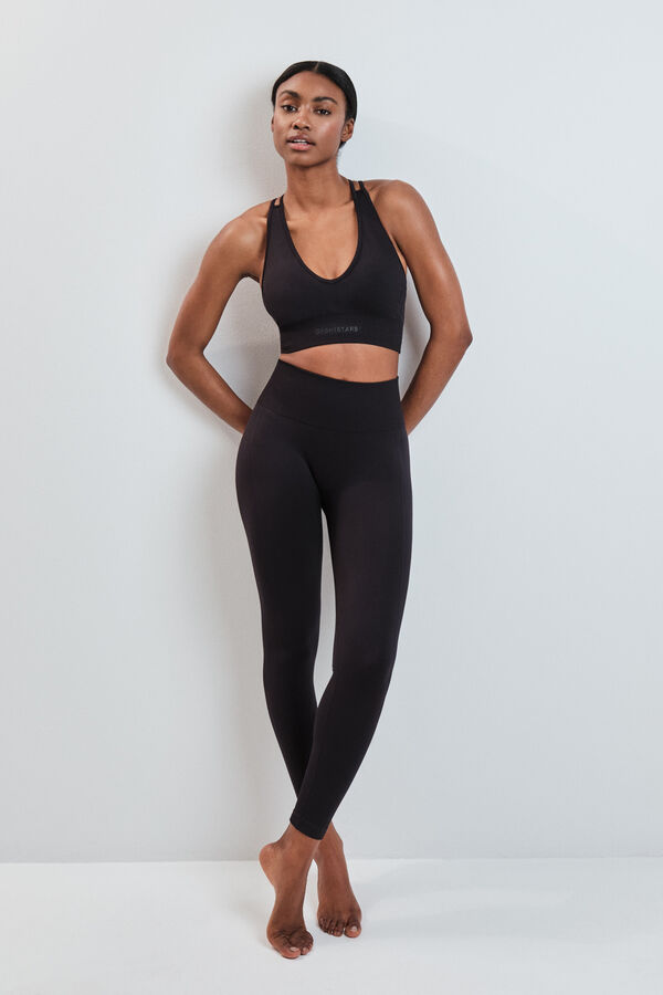 Dash and Stars Leggings largo SEAMLESS COMFORT negro negro