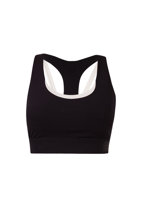 Dash and Stars Sujetador deportivo negro 4D STRECTH negro