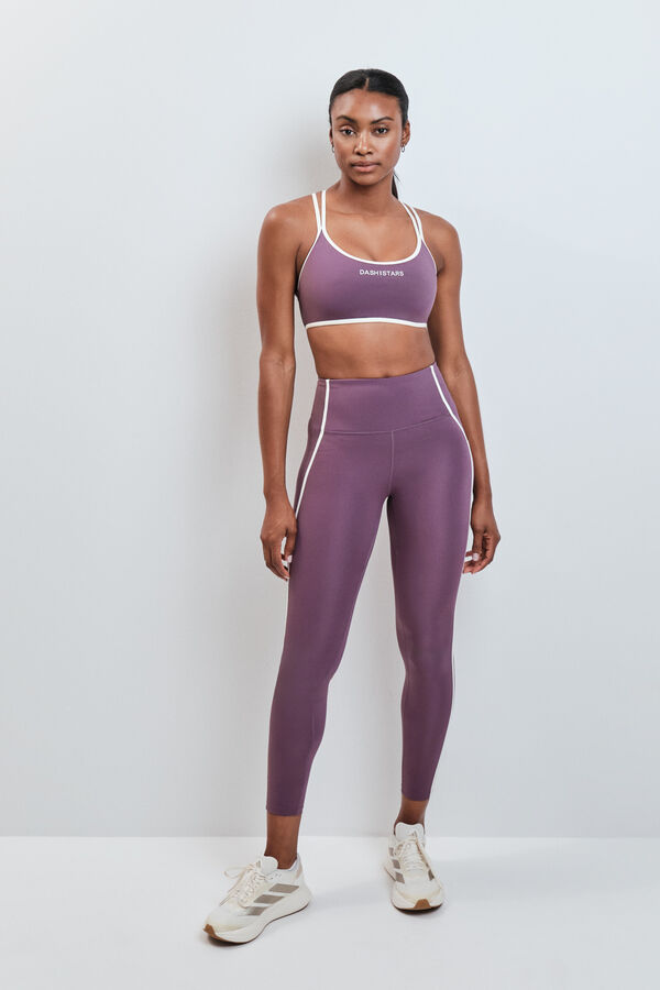 Dash and Stars Leggings largos 4D STRETCH morado morado/lila