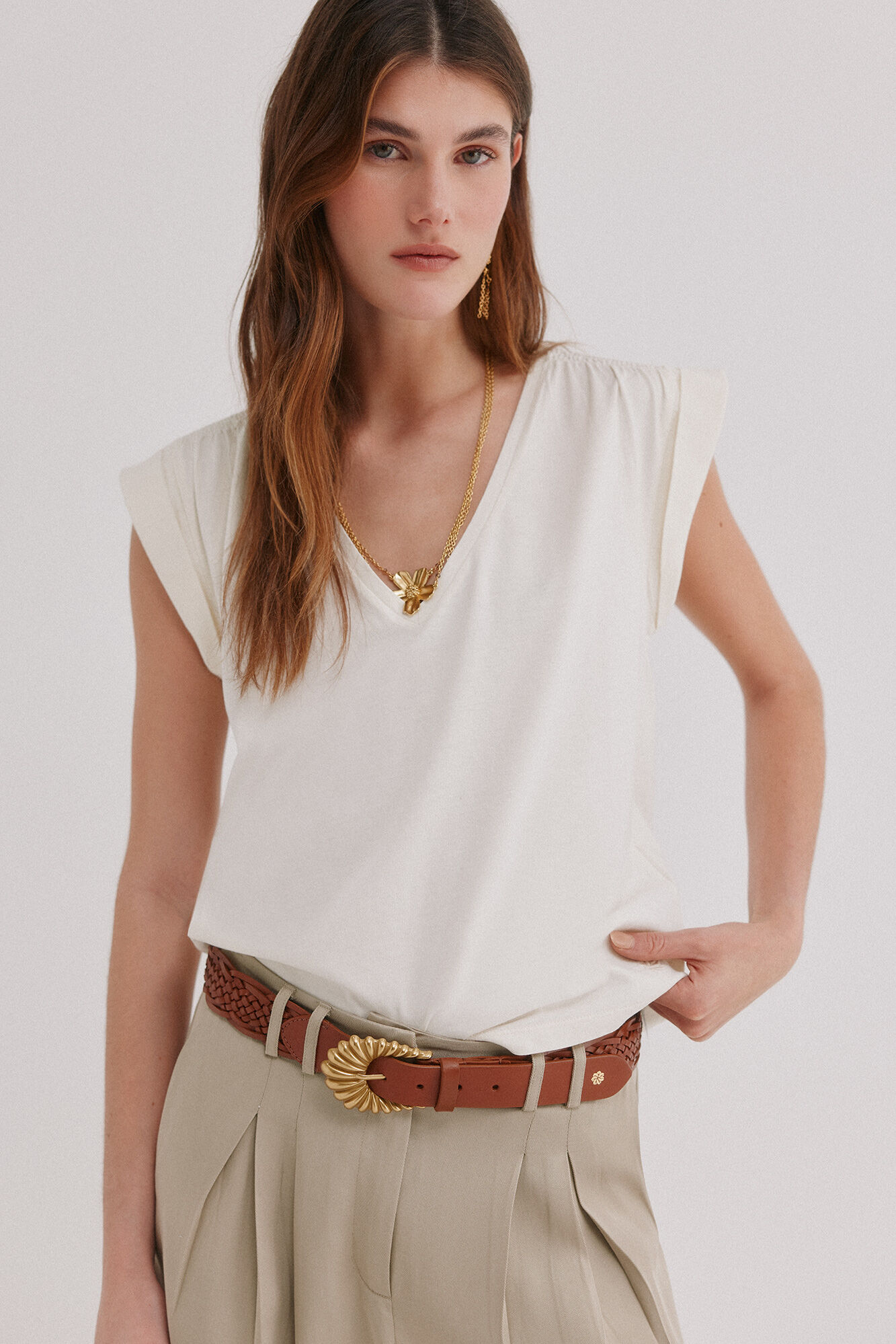 Hoss Intropia Mabel. Camiseta con solapa