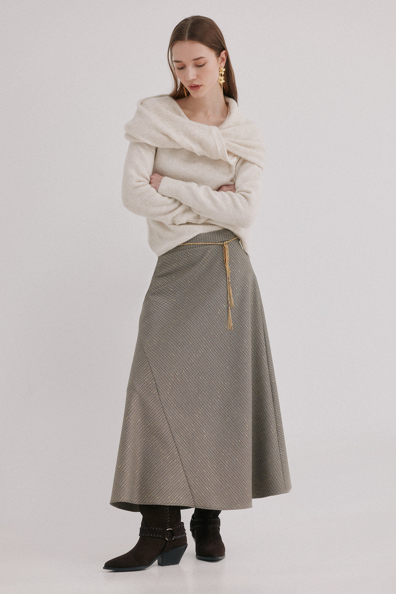 Hoss Intropia Regina. Falda a cuadros