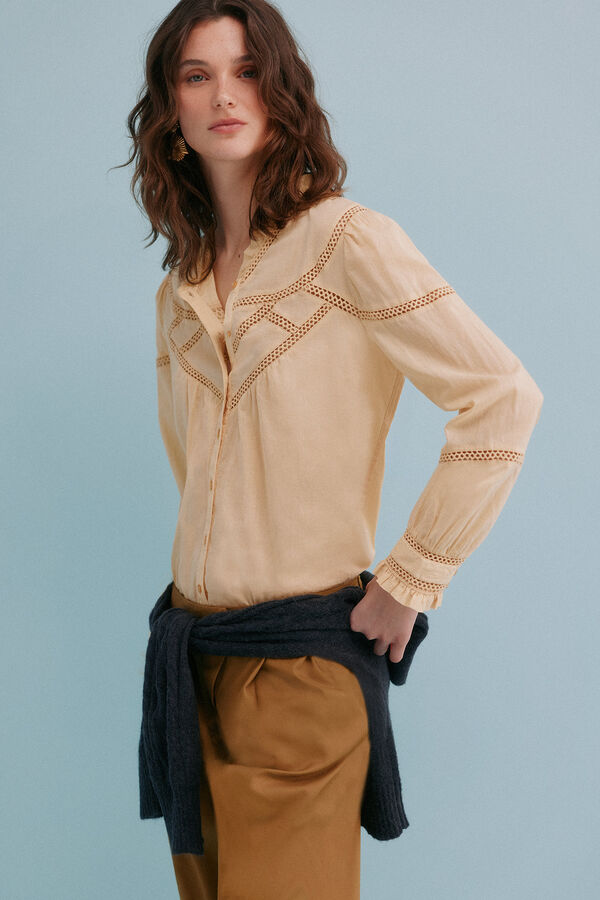 Hoss Intropia Chiara. Blusa rom&aacute;ntica Amarillo