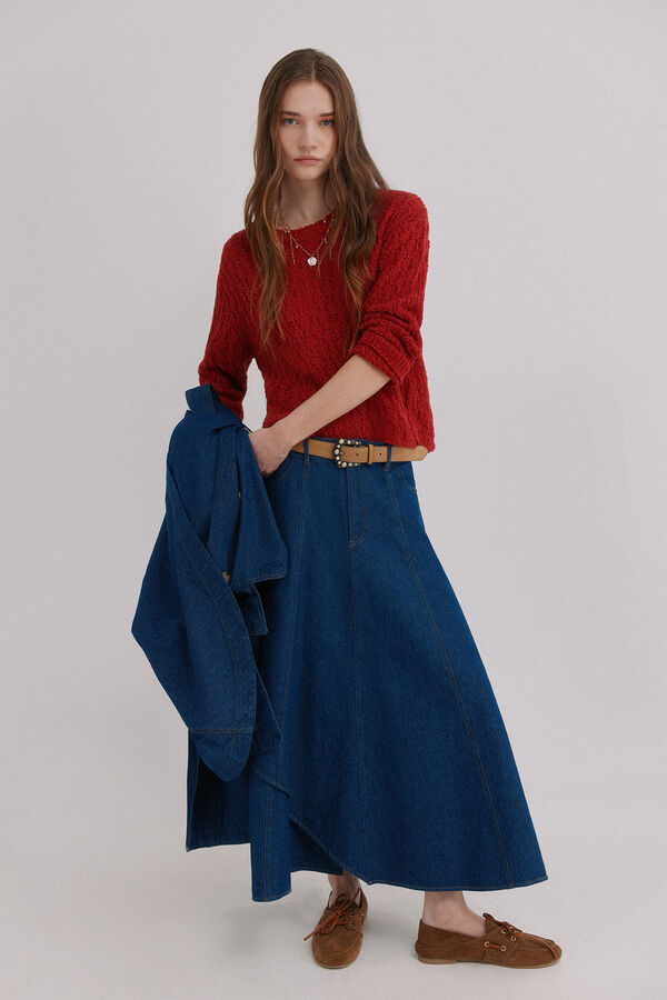 Hoss Intropia Regina. Falda denim Azul marino