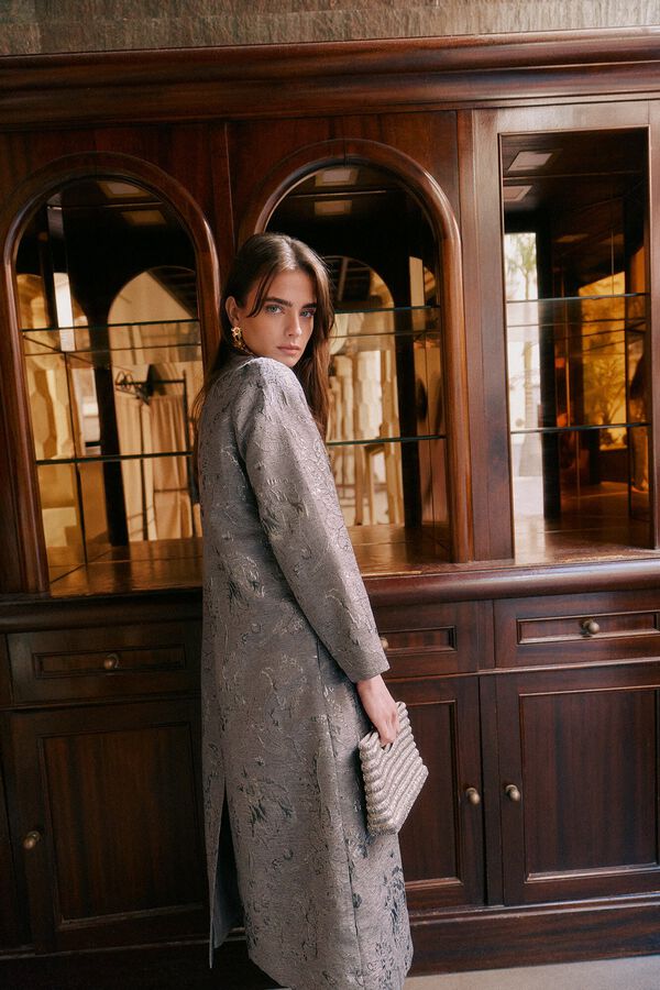 Hoss Intropia Nina. Bolso de mano abalorios Gris