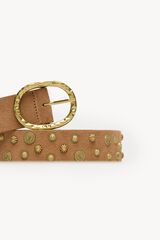 Hoss Intropia Lianna. Cintur&oacute;n serraje con tachas Marron