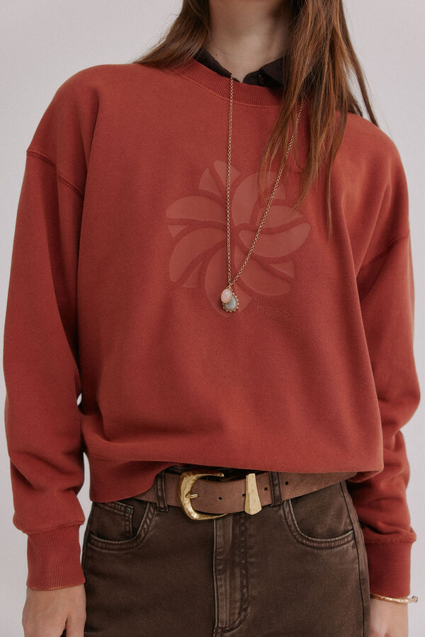 Hoss Intropia Miranda. Sudadera lavada Granate