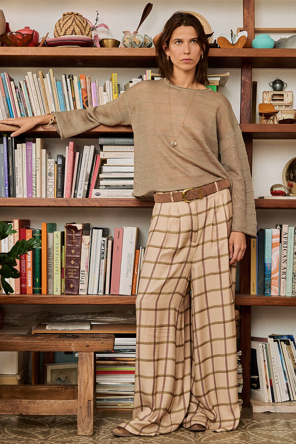 Hoss Intropia Pilar. Pantalones fluidos Marfil