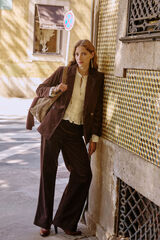 Hoss Intropia Pauline. Pantal&oacute;n con doble abotonadura Marron