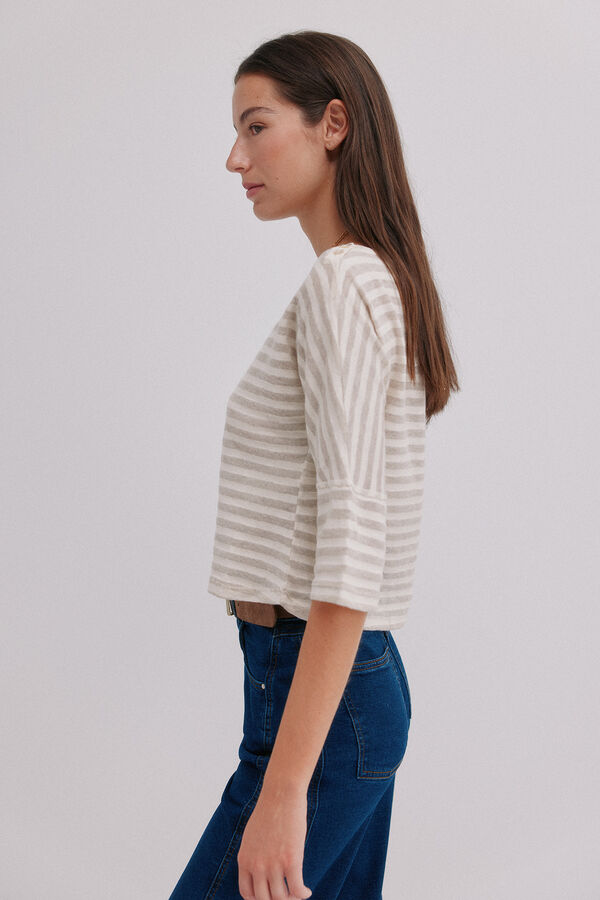 Hoss Intropia Mireia. Camiseta de manga francesa Beige