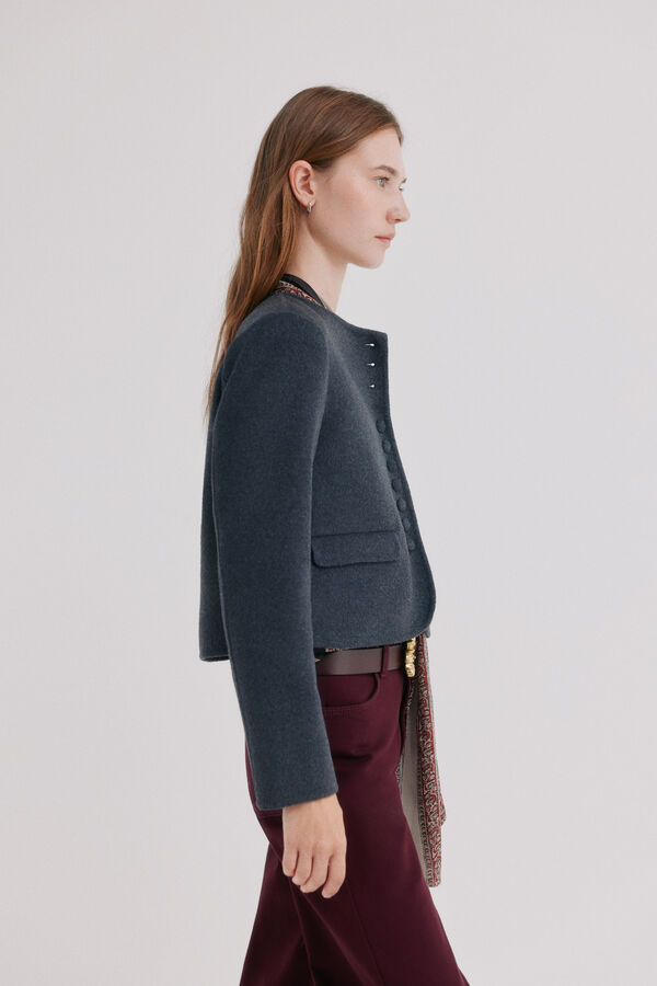 Hoss Intropia Erea. Blazer cropped Gris