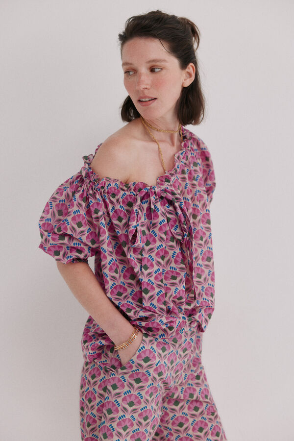 Hoss Intropia Camille. Blusa floral Rosa