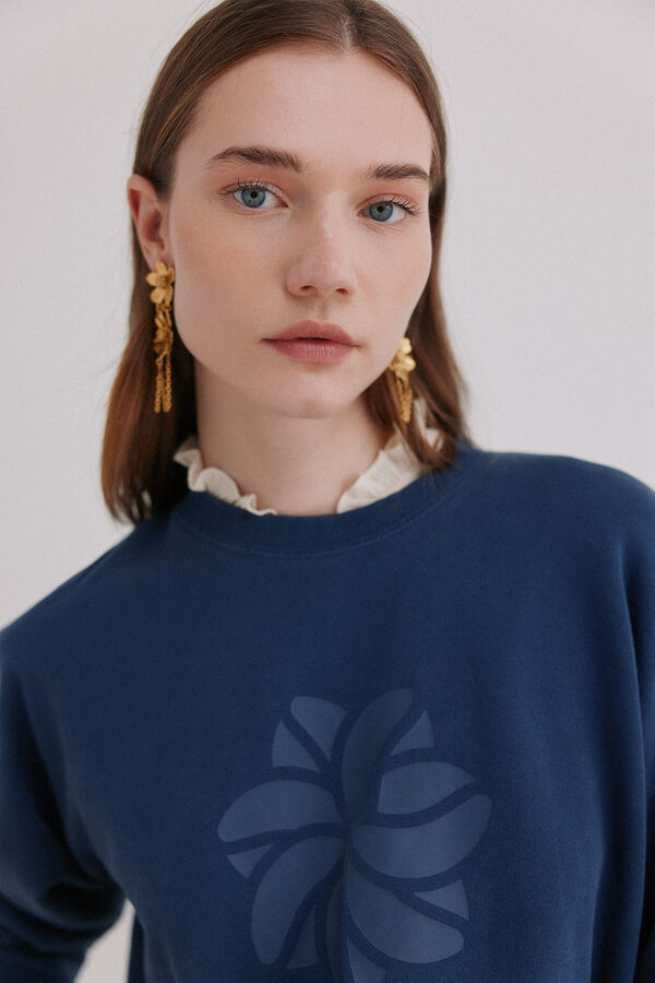 Hoss Intropia M&oacute;nica. Sudadera lavada Azul marino