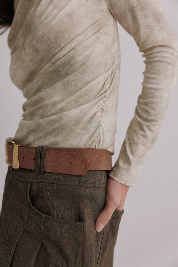 Hoss Intropia Matilde. Camiseta drapeada Verde