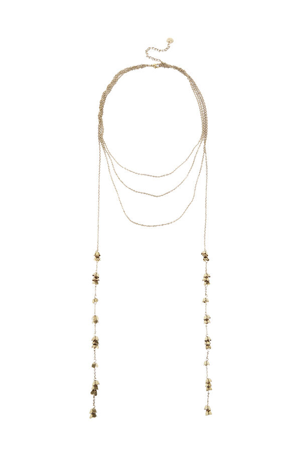 Hoss Intropia Luisa. Collar corbatero ba&ntilde;ado en oro Dorado