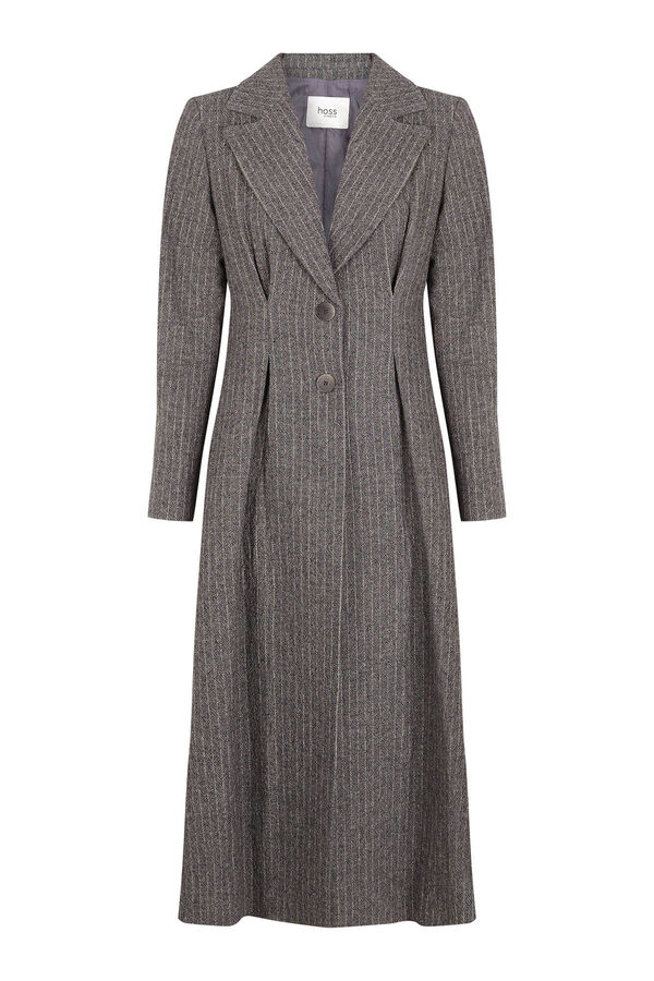 Hoss Intropia Fiona. Abrigo a rayas Gris