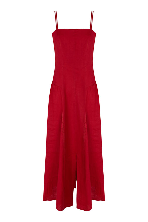 Hoss Intropia Ailin. Vestido midi rojo rojo