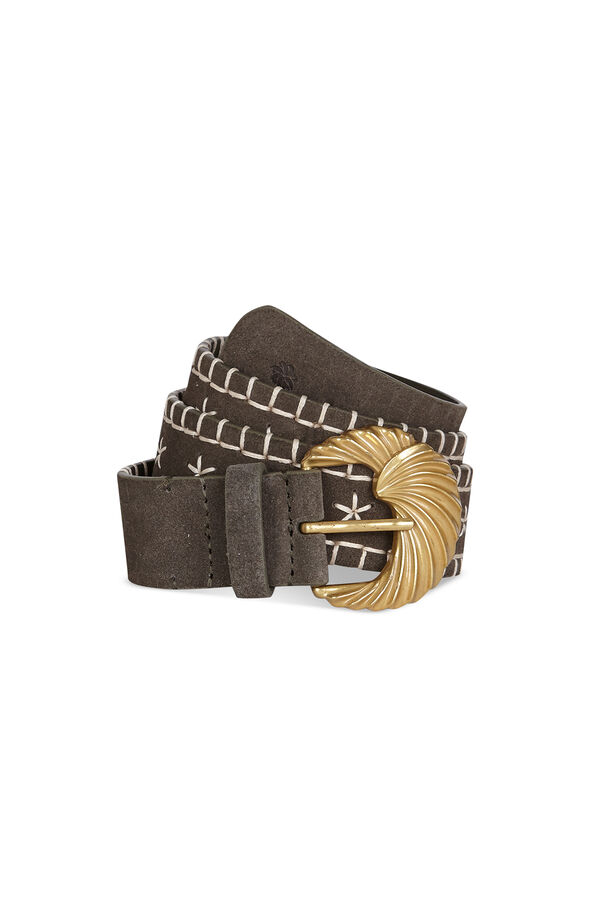 Hoss Intropia Lilit. Cintur&oacute;n en serraje Kaki