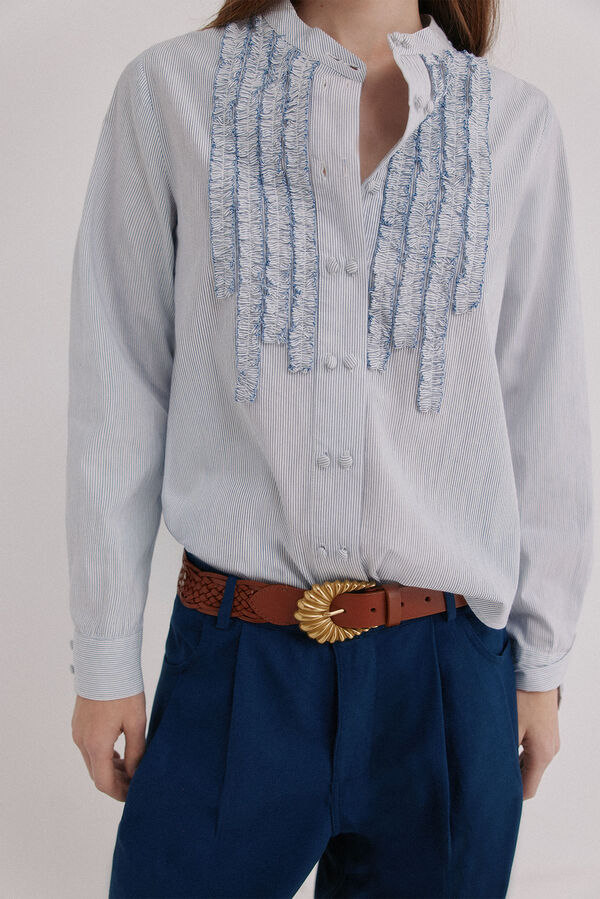 Hoss Intropia Carmen. Blusa manga larga Azul