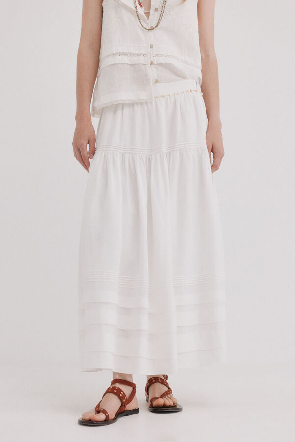 Hoss Intropia Rufina. Falda jaretas Beige
