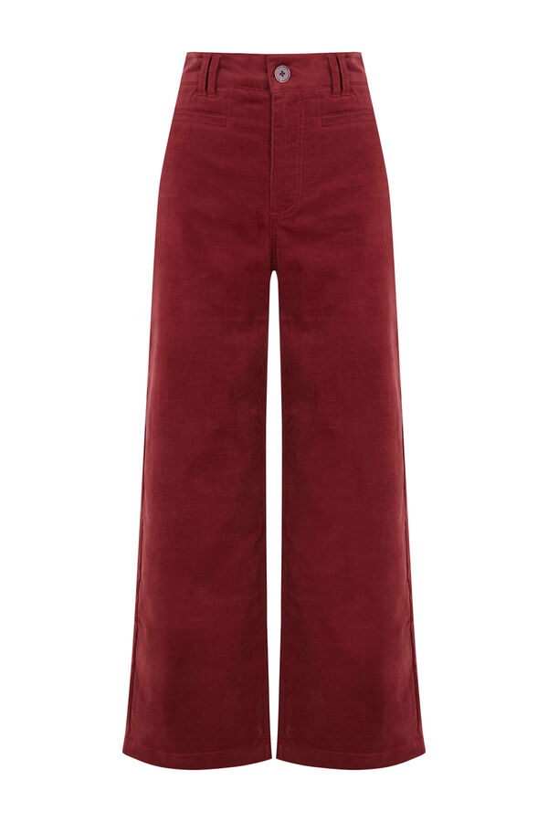 Hoss Intropia Paulette. Pantalón wide leg Granate